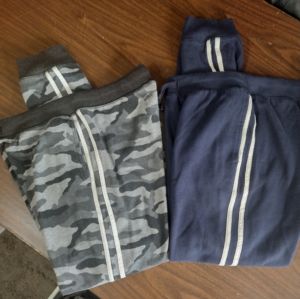 Lot Of 2 Items. Kids Camouflage and Navy Jogger Pants Set